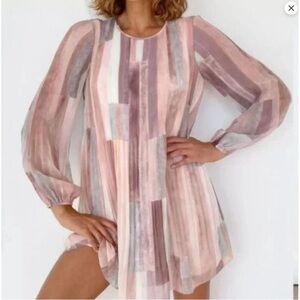 Aritzia Wilfred Elba Mini Dress Heirloom Pink Sage